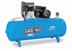 Compresseur 500L 7,5CV - bicylindre bi-étagé 400V à courroie